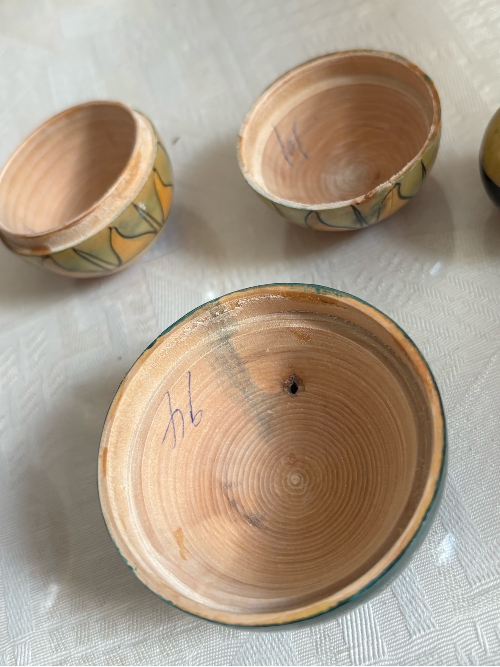 4 Rare Wooden Astrological Planetary Solar System Nesting Spheres Sun Moon Stars - Picture 9 of 10